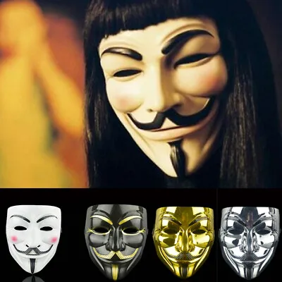 V For Vendetta Mask Guy Fawkes Anonymous Hacker Halloween Cosplay Party Props • $2.59