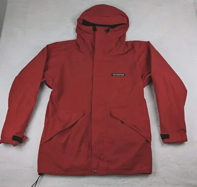 Vintage Moonstone Gore-Tex Rain Jacket Zip Up Hooded Red Men's Size Large Wind • $49.88