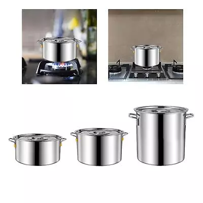 Multipurpose Cooking Pot Cater Stew Soup Boiling Pan Large Wide Handles Deep Pot • $38.82