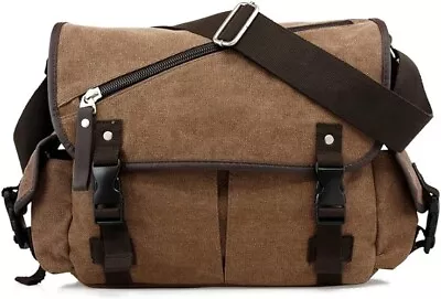 Oct17 Men Messenger Bag College Shoulder Canvas Crossbody Satchel Laptop Bag • $27.95