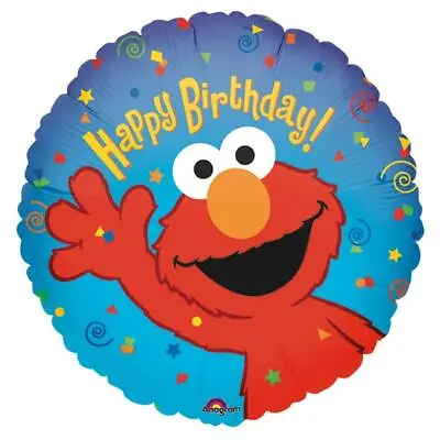 Elmo Foil Mylar Balloon Happy Birthday Party Decoration 18 Inch Round NEW • $2.95