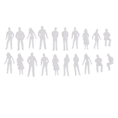 20Pcs 1/50 Scale Mini Unpainted Diorama People Figures Kit  White • £4.62