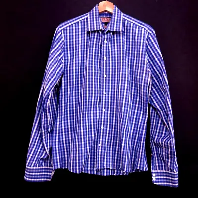 Thomas Pink Mens Button Shirt Size 16-41 Long Sleeve Slim Fit Plaids • $36.86