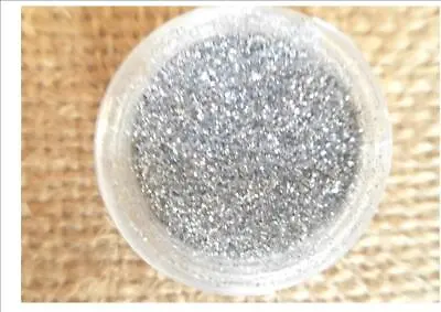 Miss Sporty Nail Face Body Eye GLITTER DAZZLE DUST Silver Metal Powder Pot • £2.49