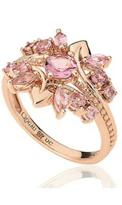 £1000 • Buy Clogau 18ct Rose Gold Tiara Pink Tourmaline Ring RRP £1,300.00 New
