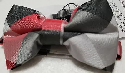 $5.50 • Buy Boys Bow Tie The Littlest Prince New Scarlett & Black Check