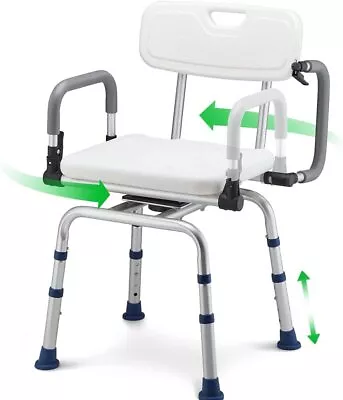 GreenChief Swivel Shower Chair With Arms And Back 300 LB Medical Transfer Bench • $119.99