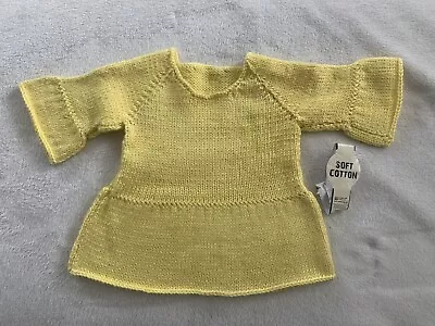 £15 • Buy Girls Hand Knitted Baby Dress 6-12 Months