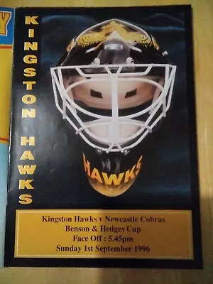 1996/97 Kingston Hawks Hull V Newcastle Cobras Ice Hockey  1/9/96 • £0.99