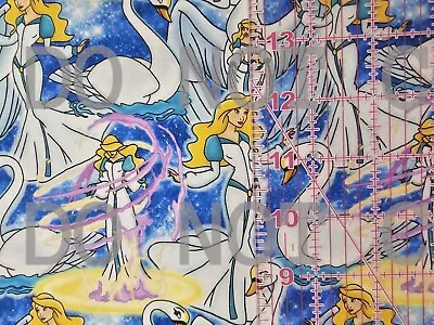 Custom 100% Cotton Woven Fabric The Swan Princess Movie Cartoon 1/4 Yard 9x56 • $5.49