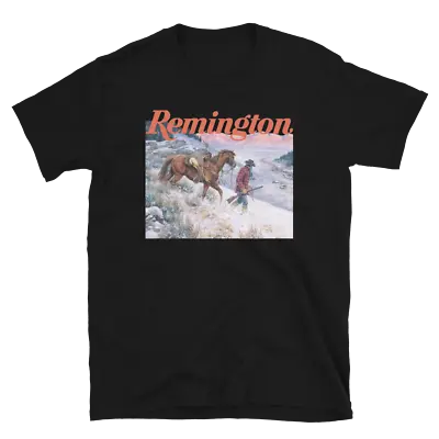 REMINGTON FIREARMS Cowboy Shirt 2nd Amendment Patriotic Printed T-Shirt • $17.95