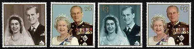 1997 Queen Elizabeth Set Of 4 Stamps Royal Golden Wedding SG 2011 -2014 Mint • £2.25