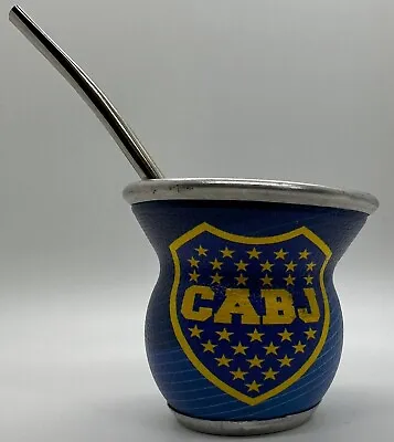 Mate Boca Juniors Glass Cup  - Includes Straw • $12