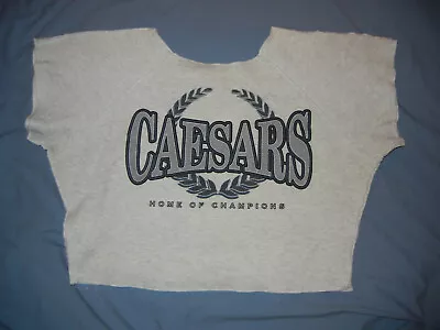 VTG 90’s CAESARS Boxing Half Sweatshirt Gray Gym Work Out Vegas Tyson Sweater • $9.99