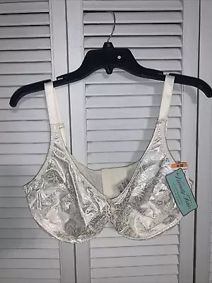 NWT VTG VANITY FAIR BRA 75005 WhiteDOUBLE LOVE KNOT UNDERWIRE 42DD • $39.99