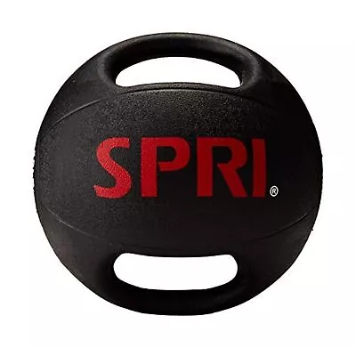 SPRI Medicine Ball With Handles D) 12-Pound (Black) 12lb • $77.92