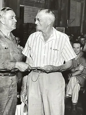 DE) Photograph President Harry S. Truman Touring Armco Steel Mill Kansas City • $44.50