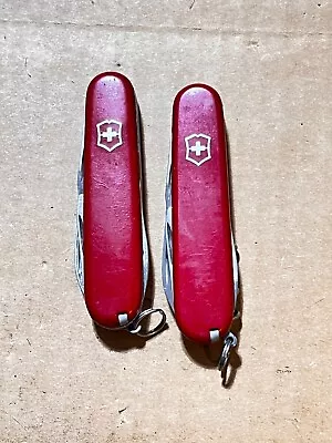 Lot Of 2 Victorinox Swiss Army Knives - Tinker - Serrated Spartan • $24.99