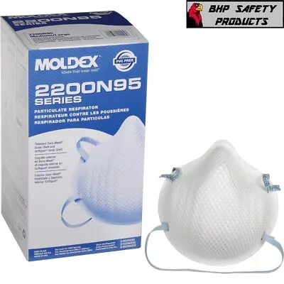 Moldex 2200 N95 Particulate Respirator Medium/Large 20 Masks Per Box EXP 1/2030 • $28.50