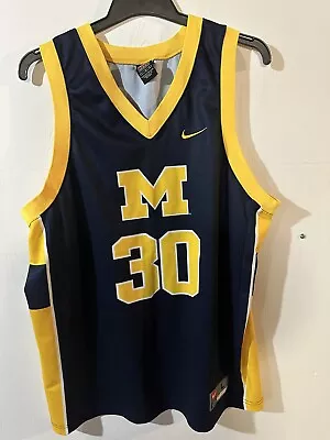 Nike Michigan Wolverines Vintage Basketball Jersey #30 Mens Large L Clean Y2K B5 • $33