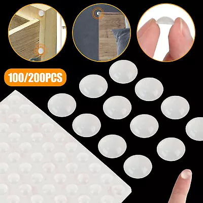 100/200PCS Adhesive Rubber Feet Bumper Stops W/Nip Door Cupboard Drawer Cabinet • $7.48