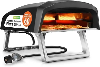 NutriChef Portable Outdoor Gas Oven-Foldable Feet Adj Heat Dial Inc Burner • $169