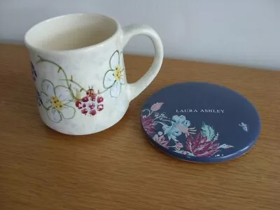 Rare Laura Ashley Limited Edition 40th Anniversary  Hand Painted Mug And Coaster • £10.50