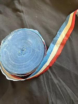 Vintage ROLL CREPE PAPER STREAMER Red White Blue 4th Of July Patriotic • $25