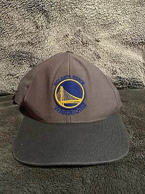 Mitchell & Ness Golden State Warriors Hat Grey Strapback NBA Mens Used • $14