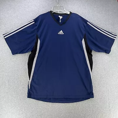 Vintage Adidas Mens T-Shirt XL X-Large Short Sleeve Camisa Polyester V Neck  • $17.95
