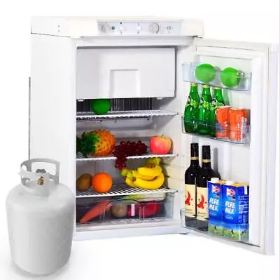 3.5 Cu.Ft Propane Gas Refrigerator 12V RV Mini Fridge With Freezer Camper Cooler • $979.20