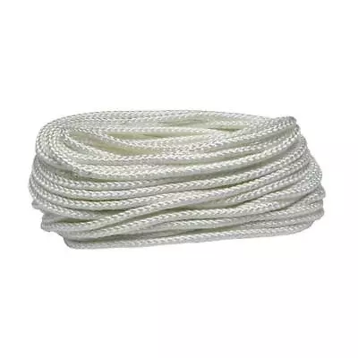 1/4in X 50ft White Nylon Rope 372LBS Break Strength 124LBS WLL • $11.68
