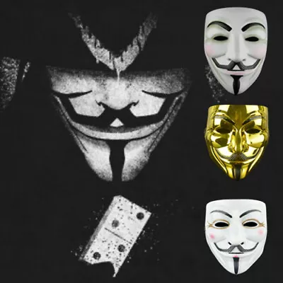 $6.99 • Buy V For Vendetta Hacker Mask Project Zorgo Halloween Cosplay Party Costume Props