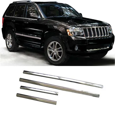 4PCS For Jeep Grand Cherokee 2005-2009 Chrome Car Body Door Side Molding Trims • $109.02