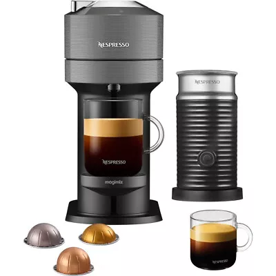 £90 • Buy Nespresso By Magimix 11711 Vertuo Next & Milk Frother Dark Grey 1260 Watt