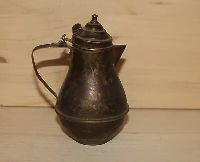 Antique Middle East Hand Made Small Metal Coffee Tea Pot Pitcher • $58.80