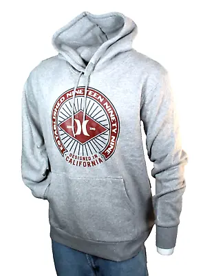 Hurley Men’s Graphic Fleece Lined Hoodie Gray Size M • $27.95