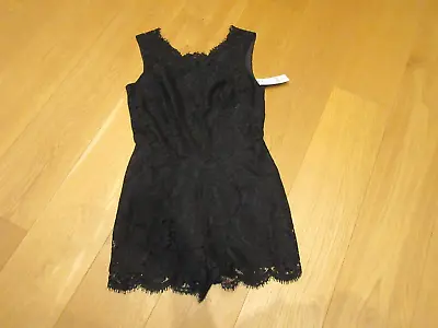 Ladies BNWT Next Black Lace Sleeveless Playsuit Size 12 Reg • £9.99