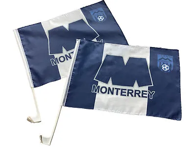 Monterrey Rayados Mexico Futbol Soccer 2 Car Flags Jersey Style 12”x18” Banderas • $19.99