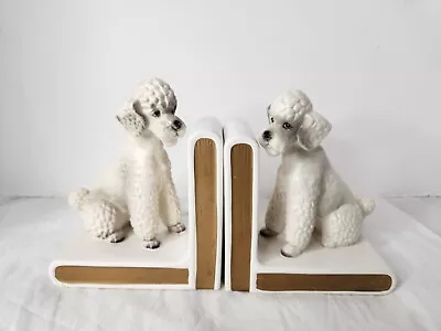 Vintage Lefton White Poodle Dog Bookends Ceramic Porcelain Mid-Century MCM Japan • $19.99