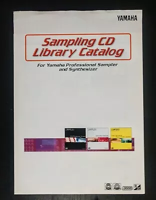 RARE VTG Yamaha A5000 A4000 A3000 EX5 EX5R Sampling CD Library Brochure Catalog • $28.50