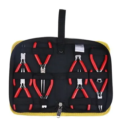 8 Pcs Precision Mini-Pliers Set Jewelry Hand DIY Tools With Nylon Case • $29.99