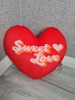 Squish Plush Heart Velvet Cushion Sweet Love Valentine's Gift Pillow Very Soft  • £9.99