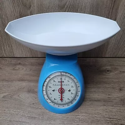 Salter Challenge Kitchen Weighing Scales Blue & White Vintage Retro 4 Kg / 10 1b • £26.99