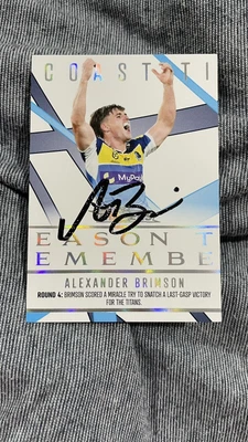 $10 • Buy Signed Alexander Brimson Gold Coast Titans 2023 NRL Traders Season Card 