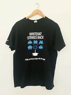 Gildan White Hat Strikes Back Geek Nerd Hacker T Shirt  • £7.47