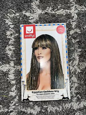 Smiffys Egyptian Goddess Gold Wig Cleopatra Adults Fancy Dress • £15