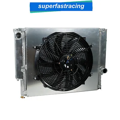 Aluminum Radiator 2 Row+16  Fan+Shroud For 1992-1999 BMW E36 323i 325i 328i MT • $150.99