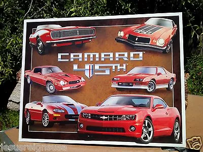Vintage Chevy Camaro Tin Metal Sign Classic 45th Anniversary Shop Garage  Racing • $19.95