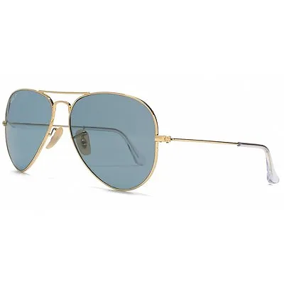 $219 • Buy RARE Ray-Ban Aviator RB3025 001 3R 58 Gold/Polarized Blue Legend Lens Sunglasses